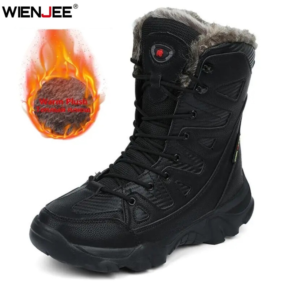 Men Shoes Everyday - Winter Waterproof Men Boots Plush Super