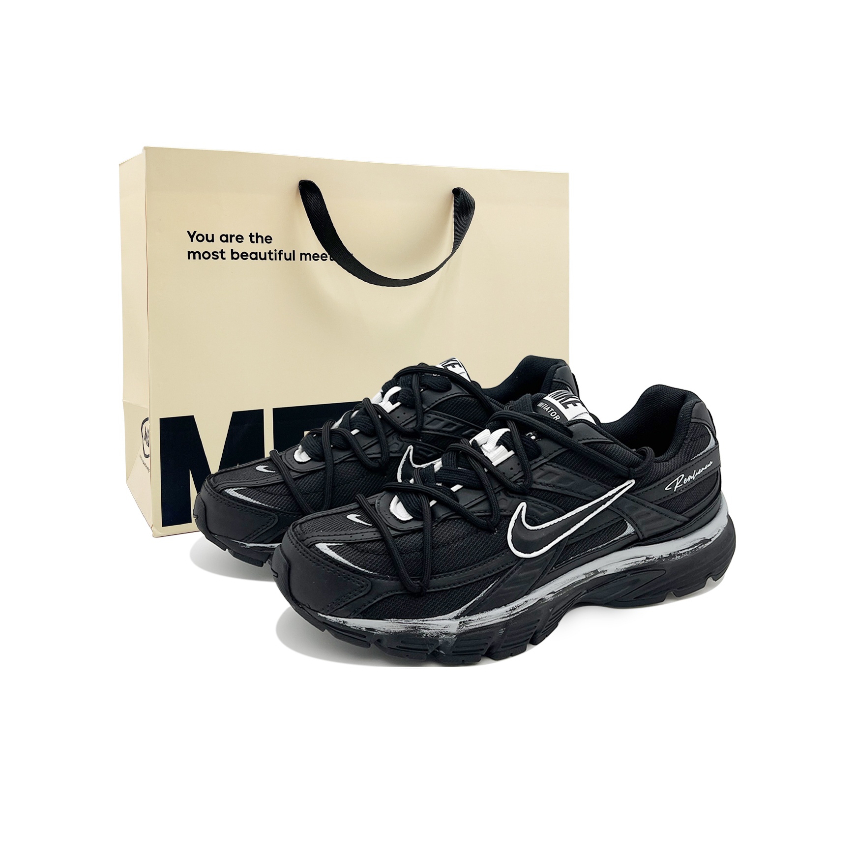 Men'S Shoes Nike Black - Nike Initiator Cushioning Abrasion Resistant Breathable