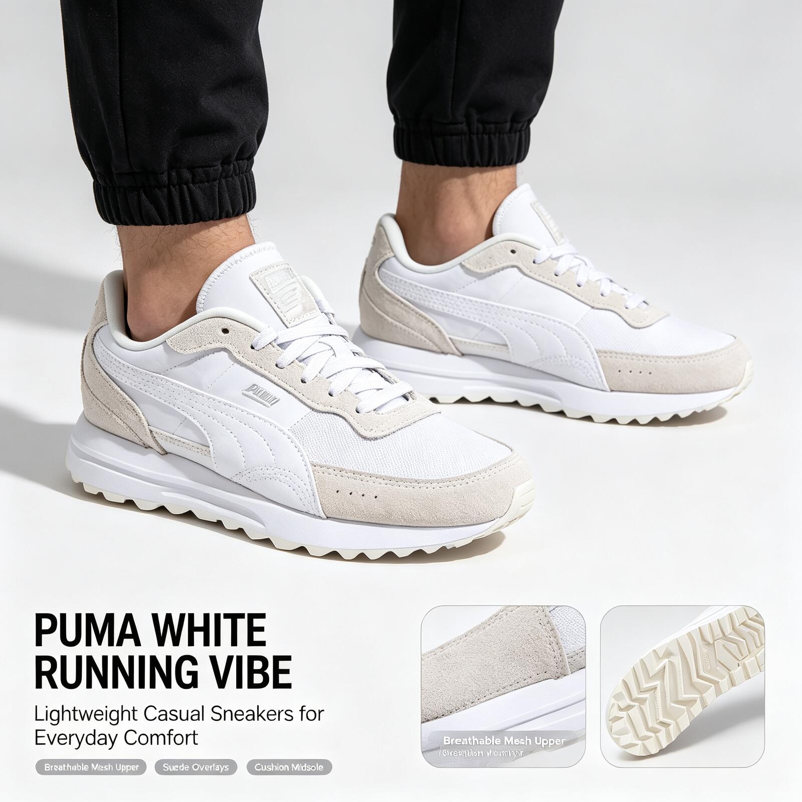 New Hot Puma White Lightweight - огляд і ціна Men'S Shoes Puma Sneakers