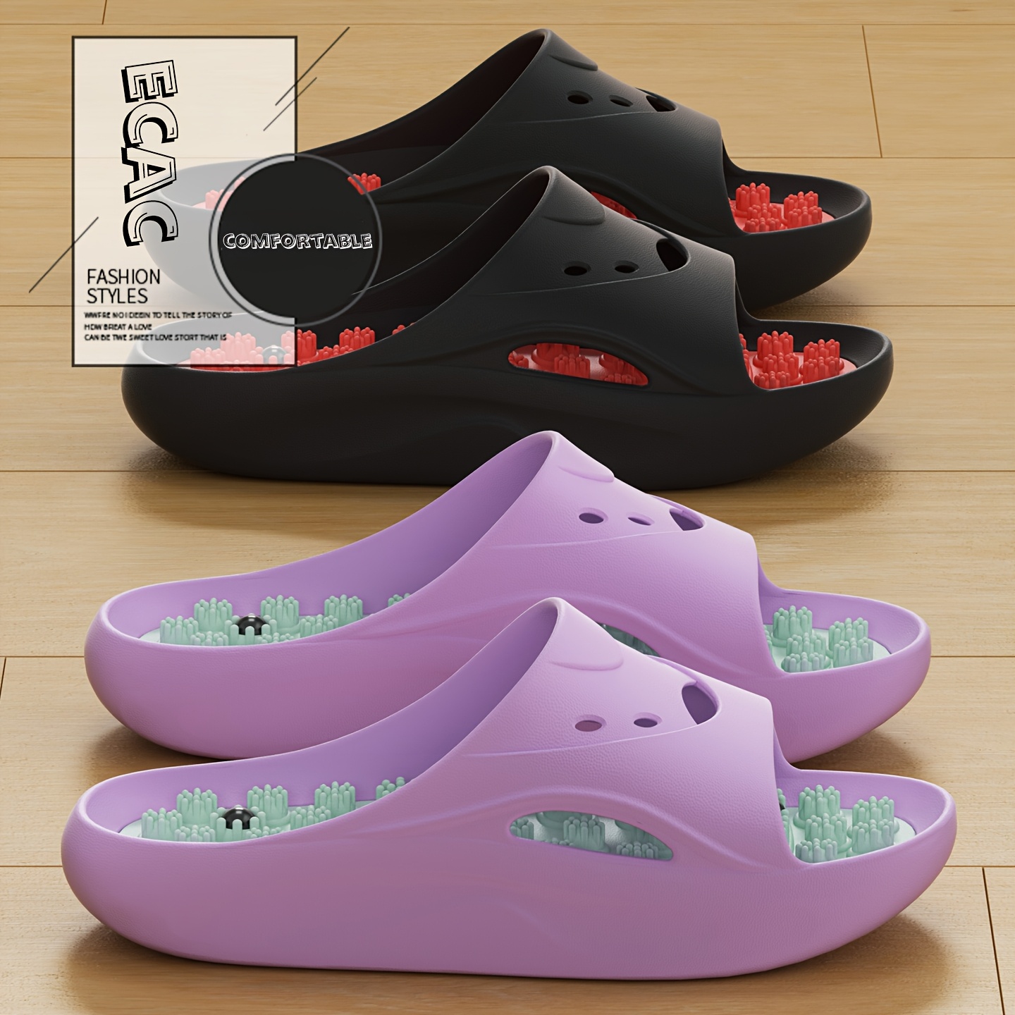 Women Men EVA Massage Slippers - огляд і ціна Men'S Shoes For Summer
