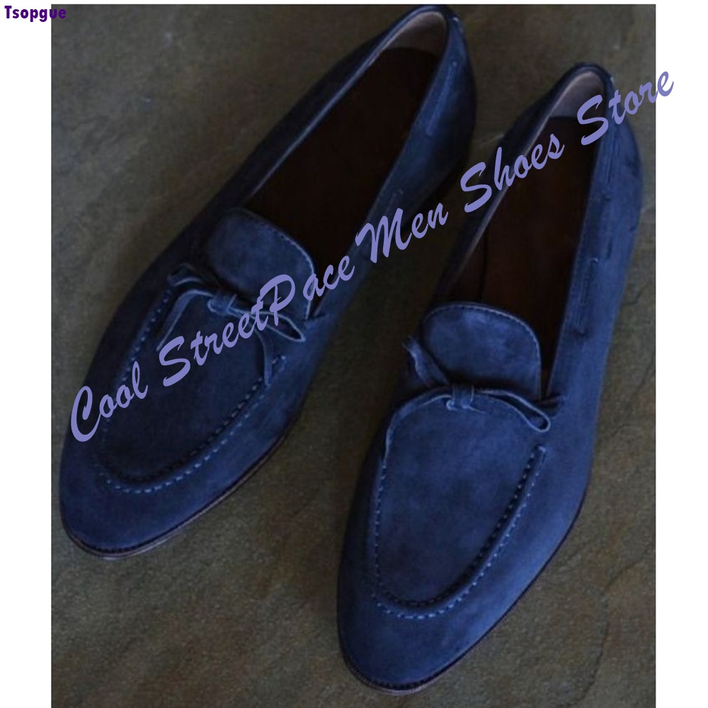 Business Casual Knot Loafers f - огляд і ціна Men'S Shoes Navy Blue