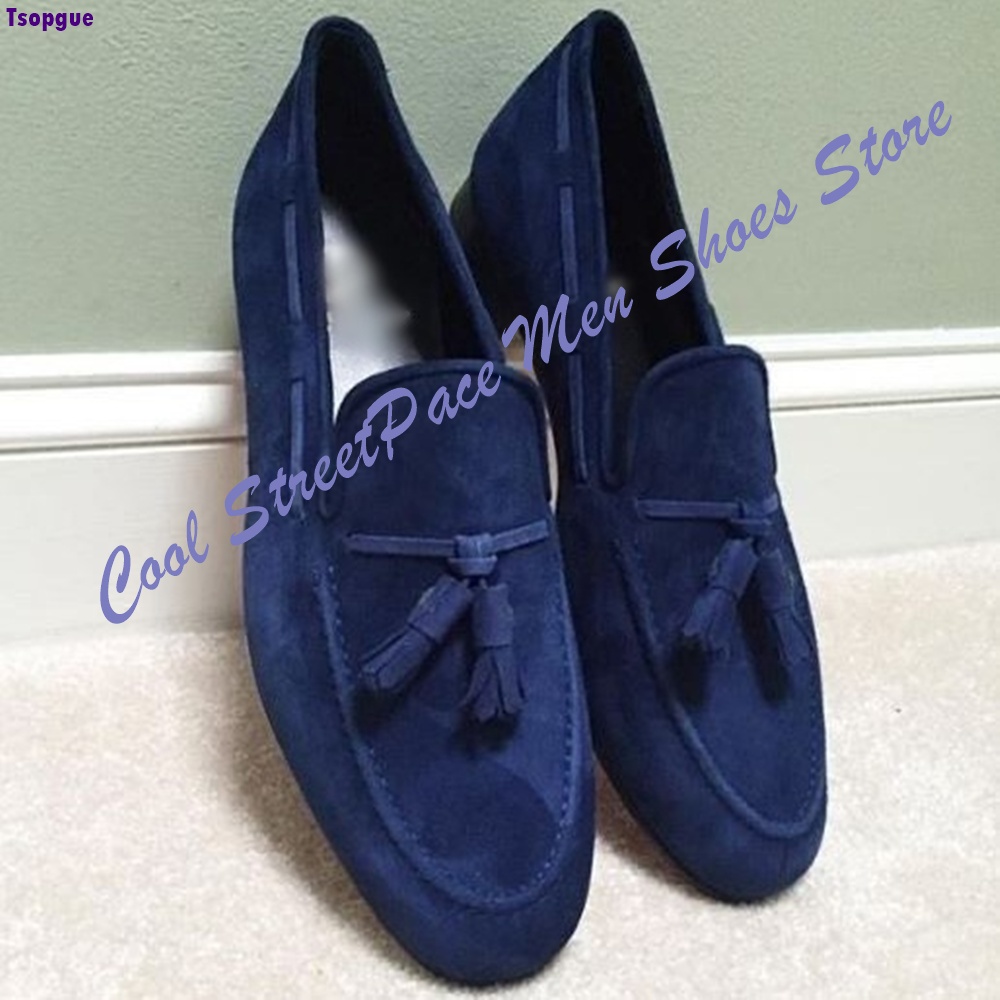 Business Casual Knot Loafers f - огляд і ціна Men'S Shoes Navy Blue