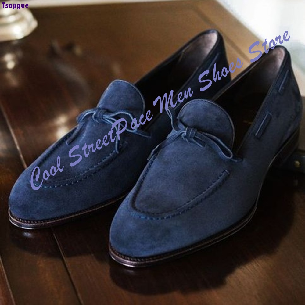 Business Casual Knot Loafers f - огляд і ціна Men'S Shoes Navy Blue