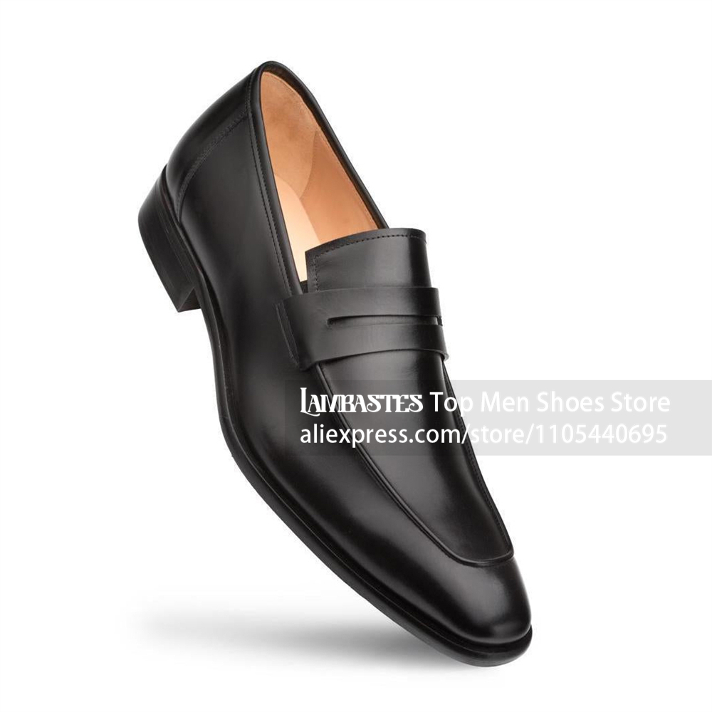 Navy Blue PU Leather Penny Loa - огляд і ціна Men'S Shoes Navy Blue