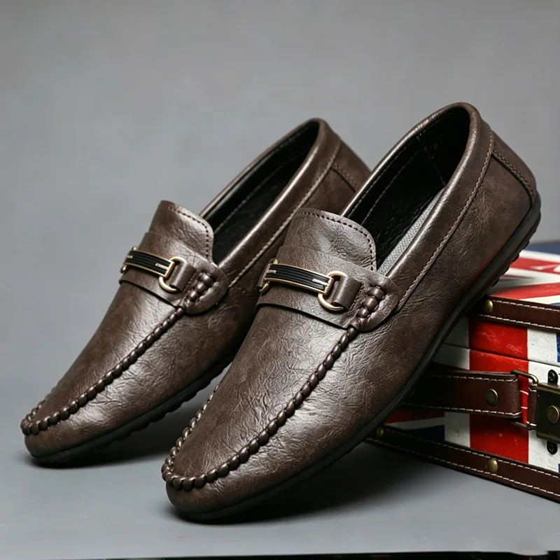 British style Leather Loafers  - огляд і ціна Men Shoes Size 46