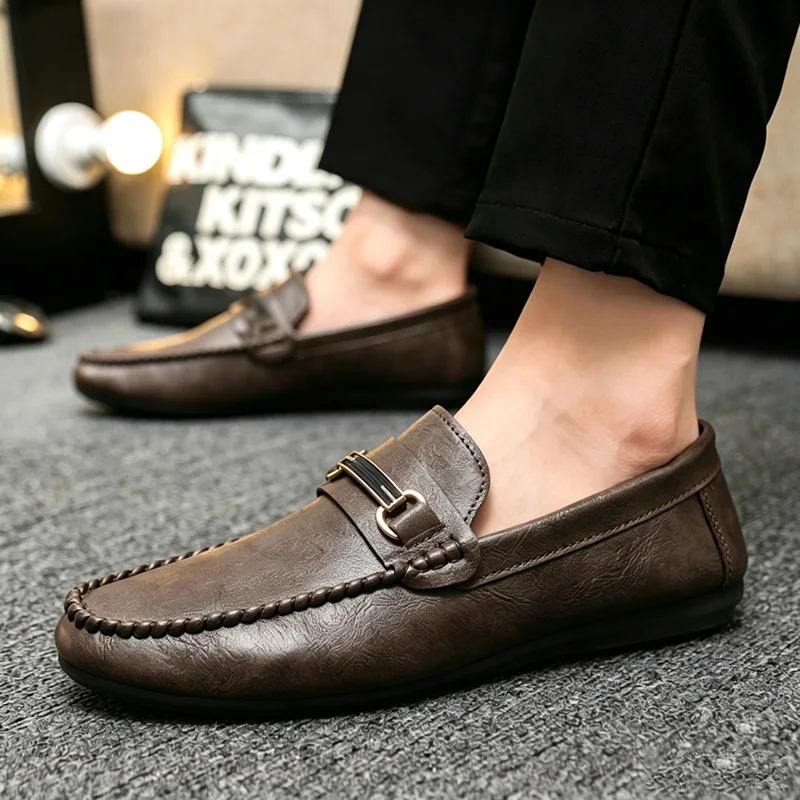 British style Leather Loafers  - огляд і ціна Men Shoes Size 46