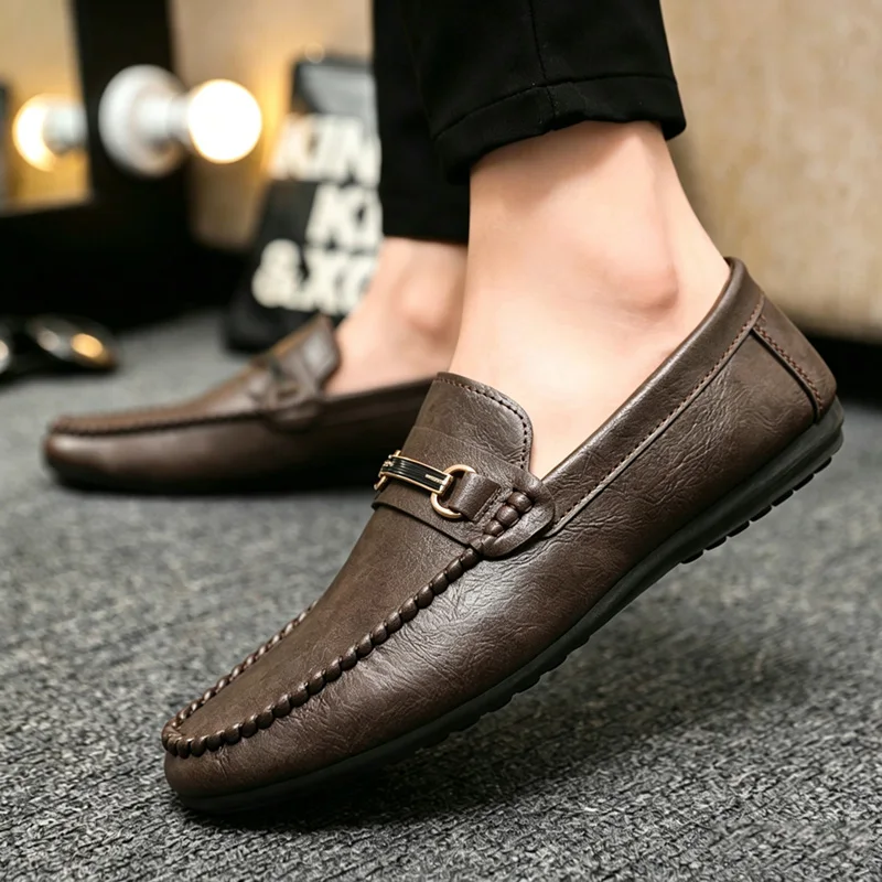 British style Leather Loafers  - огляд і ціна Men Shoes Size 46