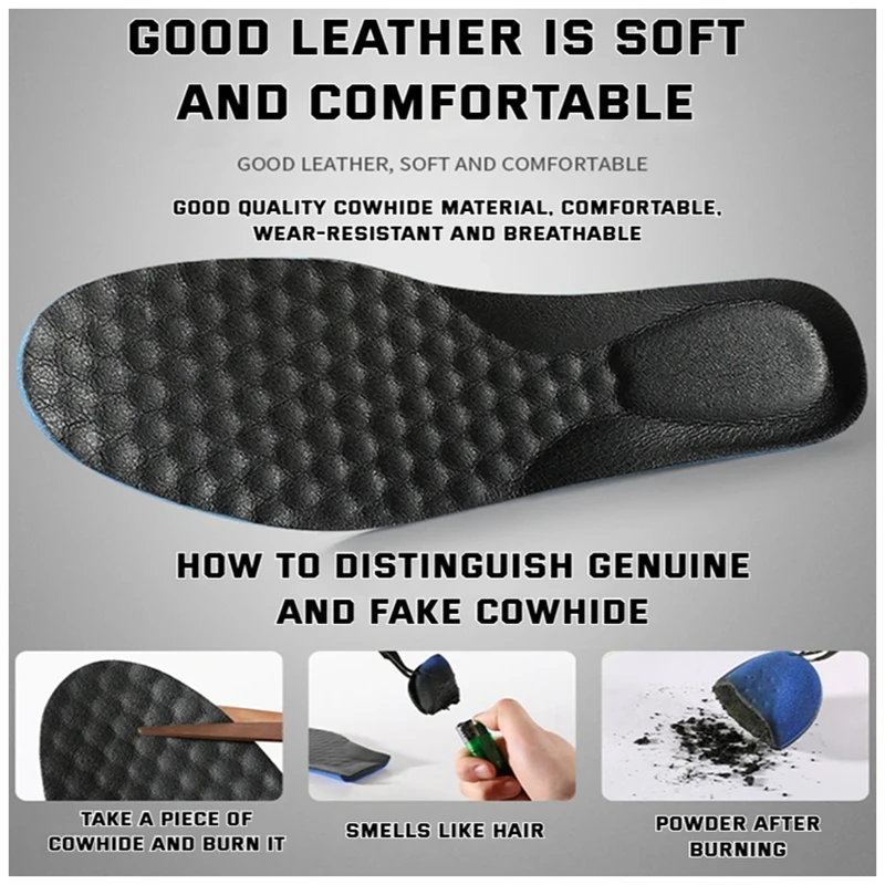 1Pair Leather Shoe Insoles for - огляд і ціна Men'S Shoes Plantar Fasciitis